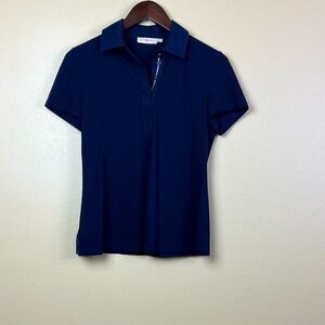 Tory Burch Polo Shirt Polo Top Navy Blue Size XS